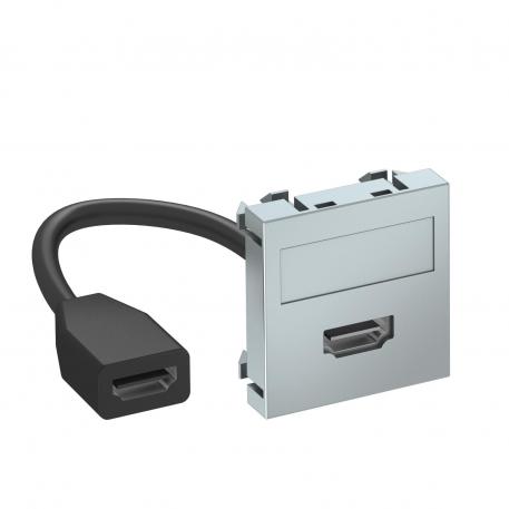 HDMI priključnica, ravna, s priključnim kabelom  |  | HDMI | lak od aluminija