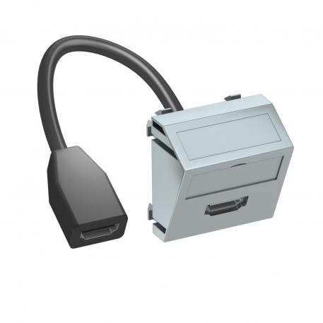 HDMI priključnica, kosa, s priključnim kabelom  |  | HDMI | lak od aluminija