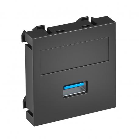 USB 2.0/3.0 priključnica, ravna, 1 modul, spoj s vijcima