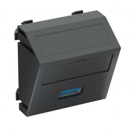 USB 2.0/3.0 priključnica, 1 modul, kosa, spoj s vijcima