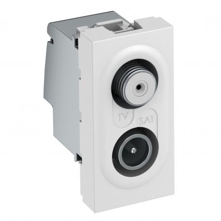 Antenska priključnica ANT-2SD RW0.5 bijela; RAL 9010