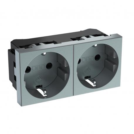 0° socket, protective contact, double 2 | 2-struka 0° | lak od aluminija