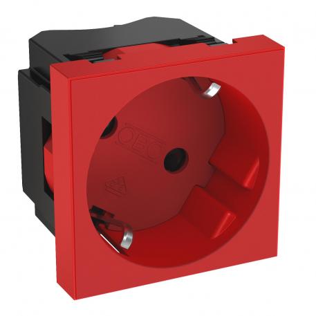 33° socket, protective contact, single 1 | 1-struka 33° | crvena; RAL 3001