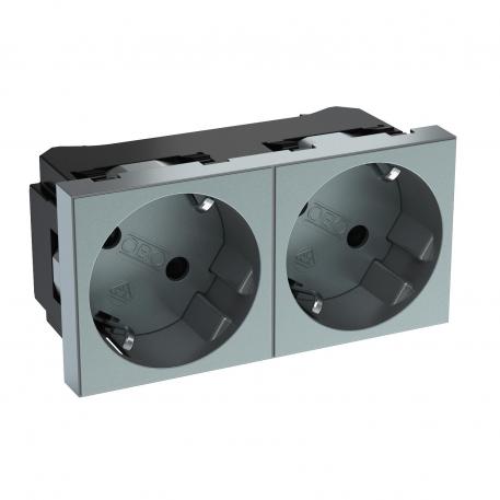33° socket, protective contact, double 2 | 2-struka 33° | lak od aluminija