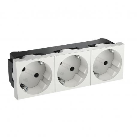 33° socket, protective contact, triple