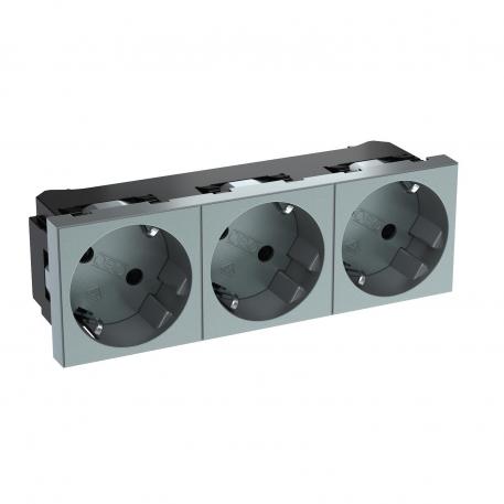 33° socket, protective contact, triple 3 | 3-struka 33° | lak od aluminija